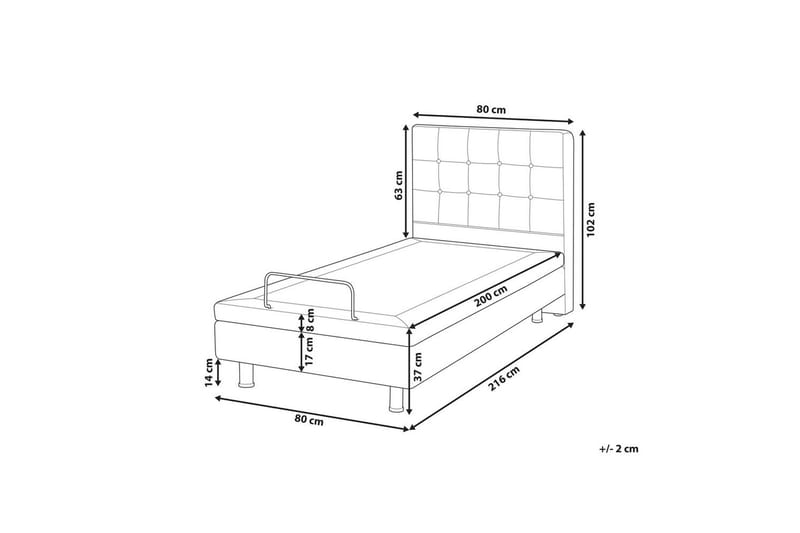 Justerbar säng Duke - Beige, 80x200 cm - Möbler - Sovrum - Sängram & sängstomme