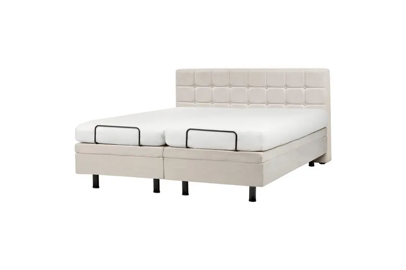 Justerbar säng Duke - Beige, svart, 160x200 cm - Möbler - Sovrum - Sängram & sängstomme