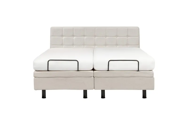 Justerbar säng Duke - Beige, svart, 160x200 cm - Möbler - Sovrum - Sängram & sängstomme