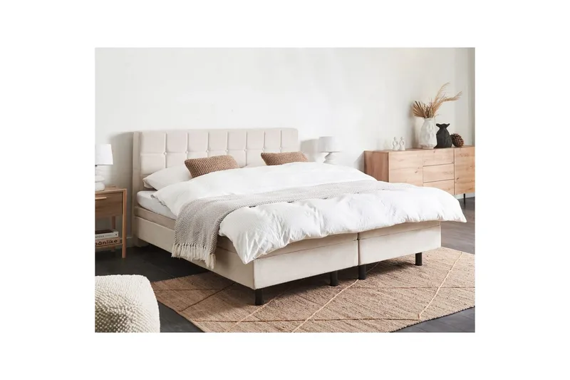 Justerbar säng Duke - Beige, svart, 160x200 cm - Möbler - Sovrum - Sängram & sängstomme
