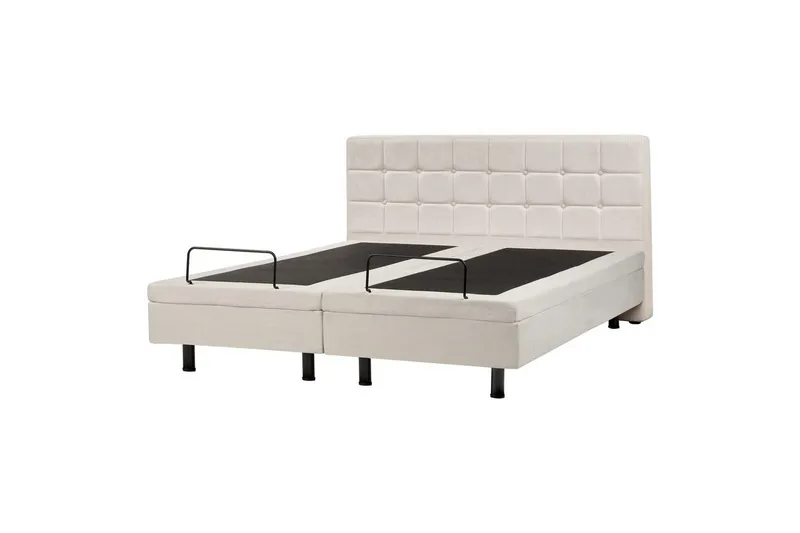 Justerbar säng Duke - Beige, svart, 160x200 cm - Möbler - Sovrum - Sängram & sängstomme