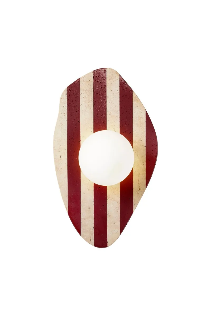 Kaynta Vägglampa 10 cm, Beige, Vit, Röd