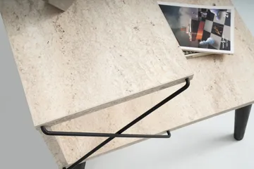 Kaysie Sängbord 50 cm - Svart/Marmor - Möbler - Sovrum - Sängbord