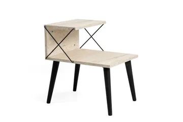 Kaysie Sängbord 50 cm - Svart/Marmor - Möbler - Sovrum - Sängbord