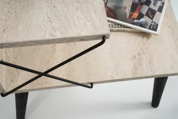 Kaysie Sängbord 50 cm - Svart/Marmor - Möbler - Sovrum - Sängbord