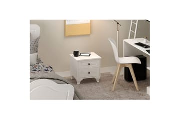 Klyros Sängbord 45 cm - Matt Vit - Möbler - Sovrum - Sängbord
