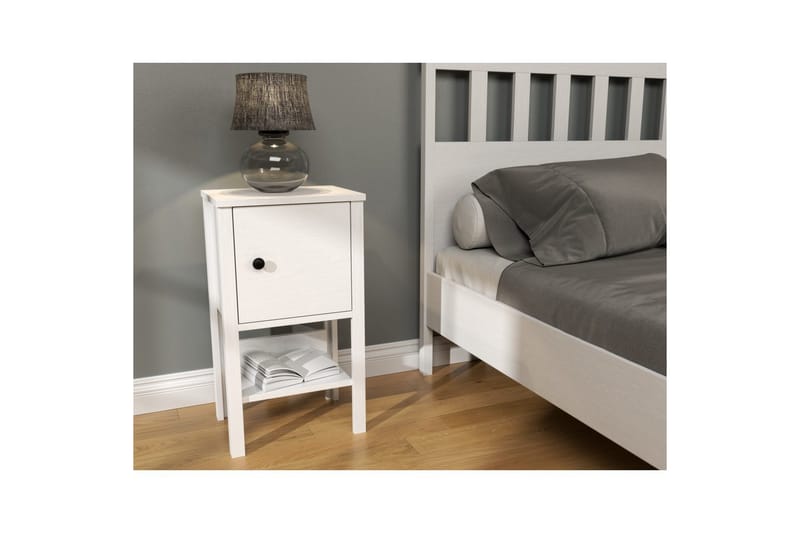 Konrul Sängbord 40 cm - Natur/Vit - Möbler - Sovrum - Sängbord