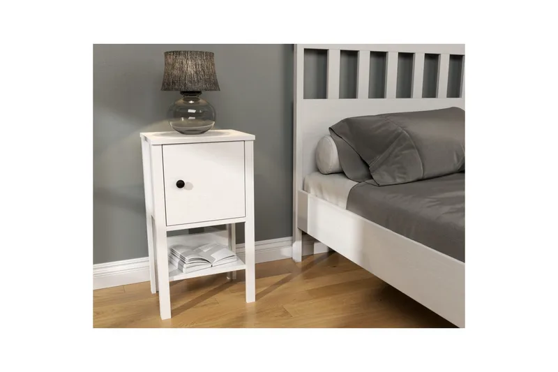 Konrul Sängbord 40 cm - Natur/Vit - Möbler - Sovrum - Sängbord