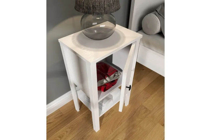 Konrul Sängbord 40 cm - Natur/Vit - Möbler - Sovrum - Sängbord