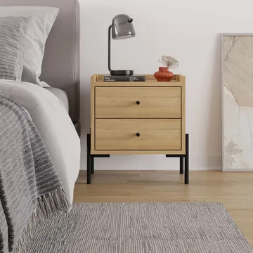 Kunimitsu Sängbord 45 cm - Sapphire Oak - Möbler - Sovrum - Sängbord