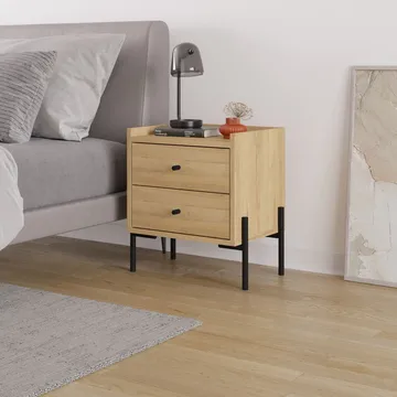 Kunimitsu Sängbord 45 cm - Sapphire Oak - Möbler - Sovrum - Sängbord