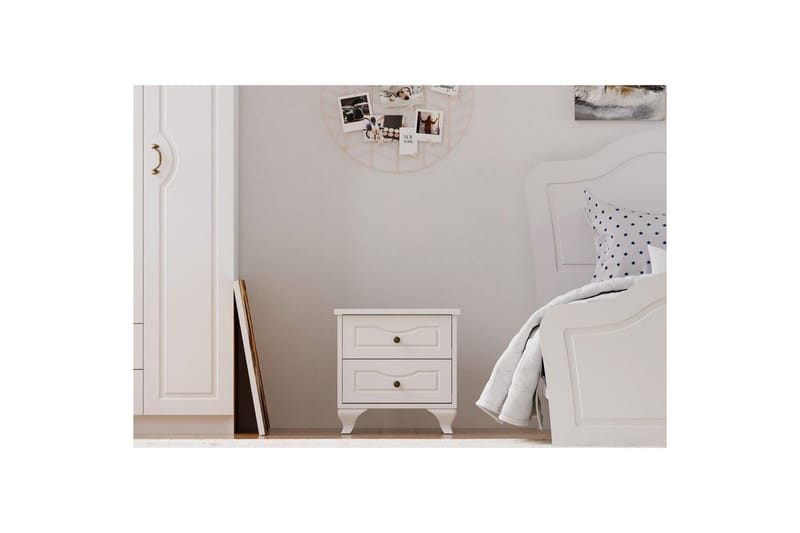 Kyvor Sängbord 45 cm - Matt Vit - Möbler - Sovrum - Sängbord