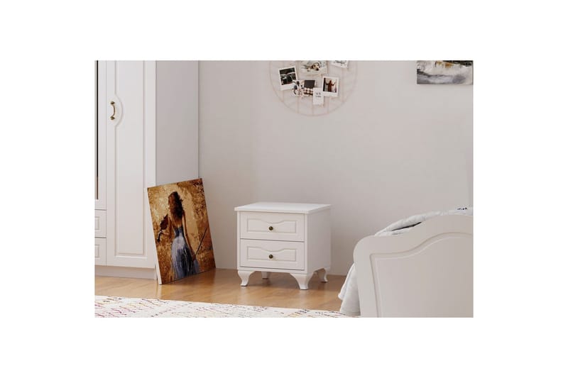 Kyvor Sängbord 45 cm - Matt Vit - Möbler - Sovrum - Sängbord