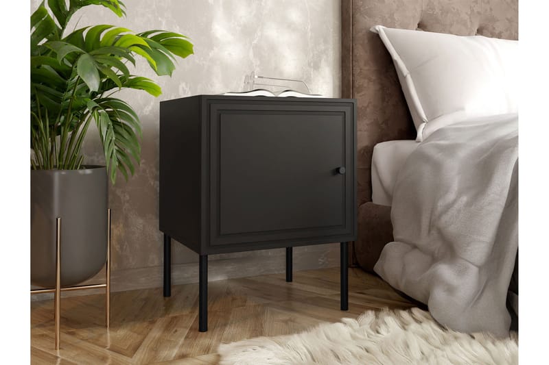 Laholm Sängbord 45 cm - Svart - Möbler - Sovrum - Sängbord