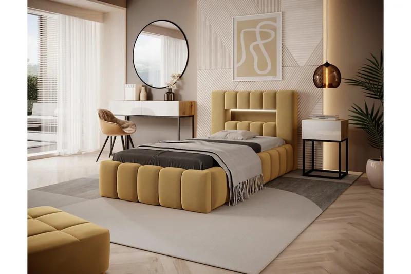 Lamica Sängram 90x200 cm, Gul