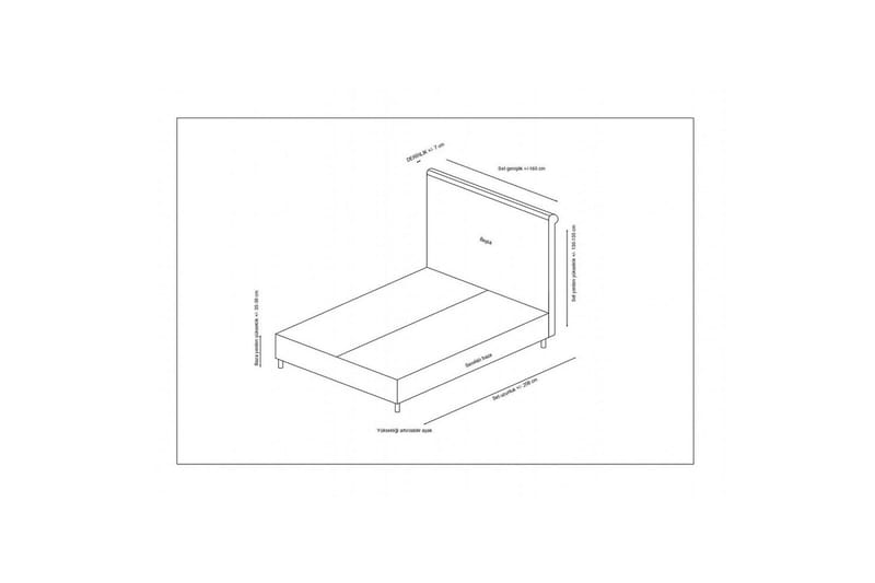 Lamoon Sängram 90x190 cm - Antracit - Möbler - Sovrum - Sängram & sängstomme