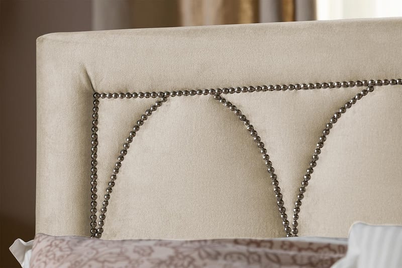 Leva Sänggavel 120cm - Beige/Sammet - Möbler - Sovrum - Sänggavlar