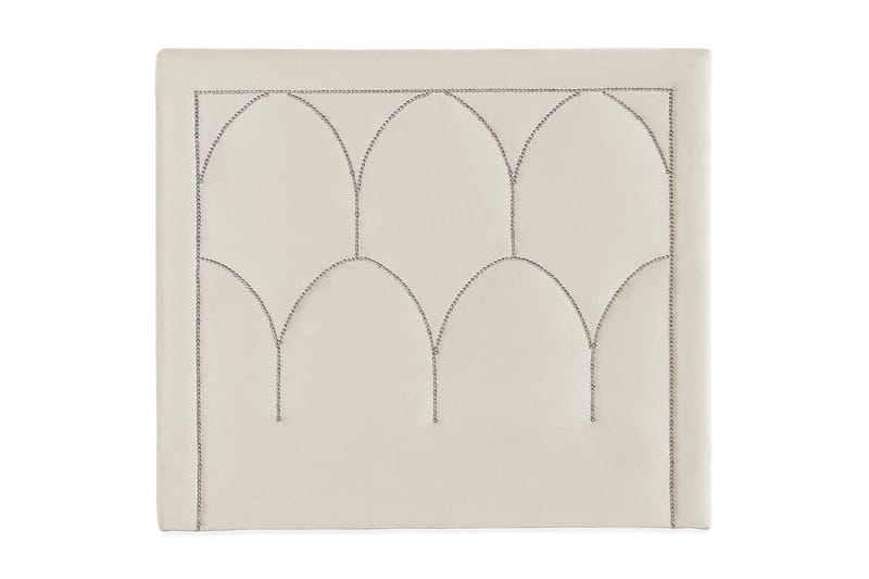 Leva Sänggavel 140cm, Beige/Sammet