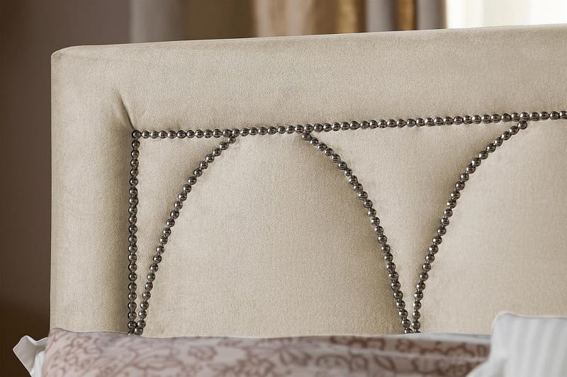 Leva Sänggavel 140cm - Beige/Sammet - Möbler - Sovrum - Sänggavlar