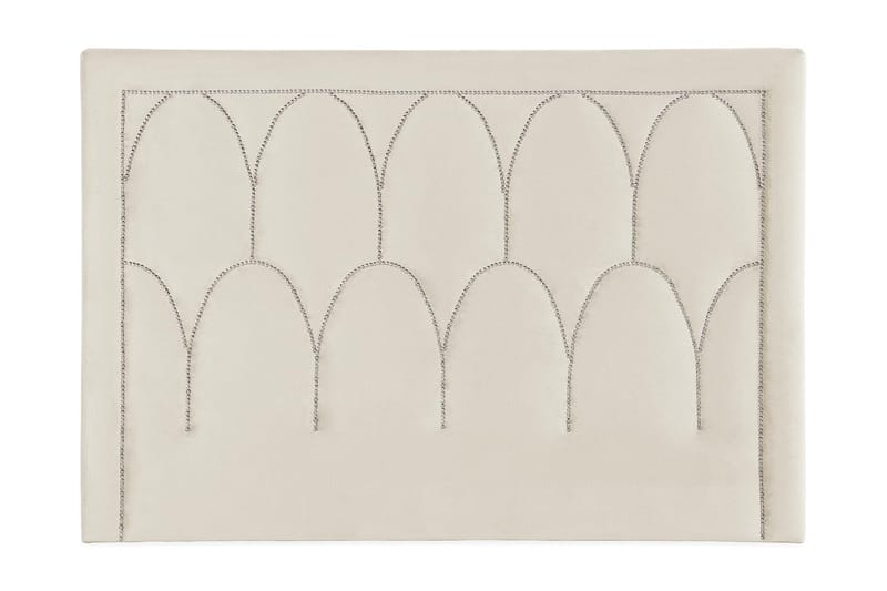 Leva Sänggavel 160cm, Beige/Sammet
