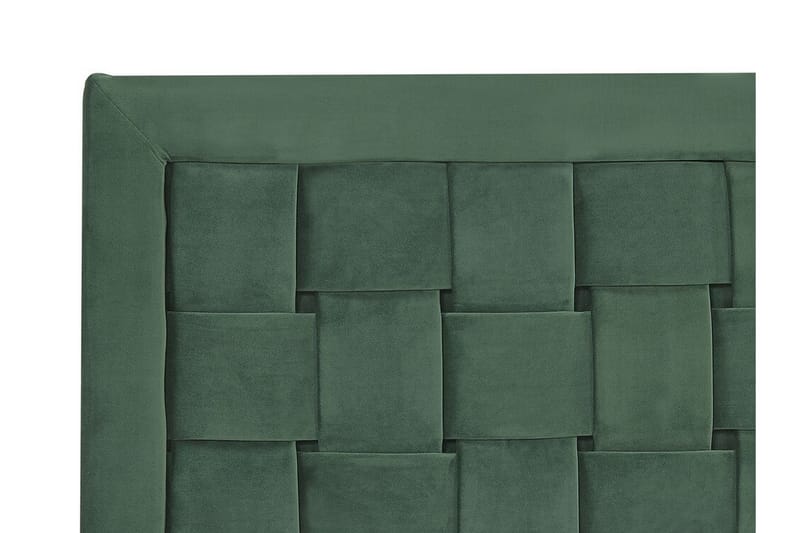 LINDOME Säng 160x200 cm Grön/Sammet - Sängram & sängstomme