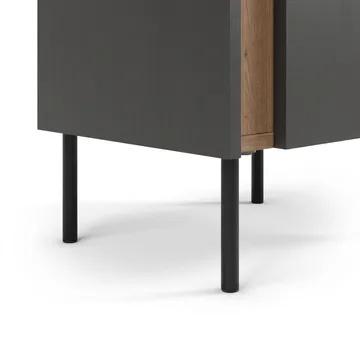 Lomar Nattduksbord 45,5x47,8x35 cm - Naturlig ek/Antracit/Svart - Möbler - Sovrum - Sängbord