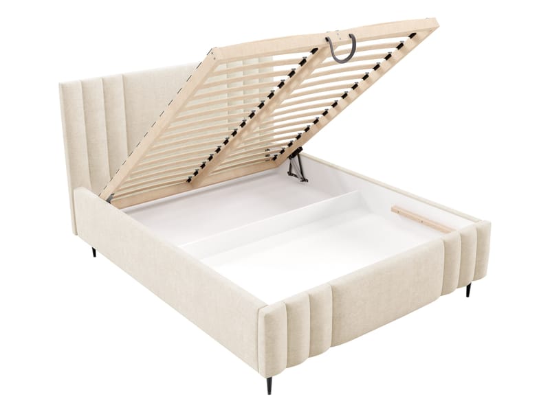 Lomren Sängram med förvaring 160x200 cm - beige - Möbler - Sovrum - Sängram & sängstomme