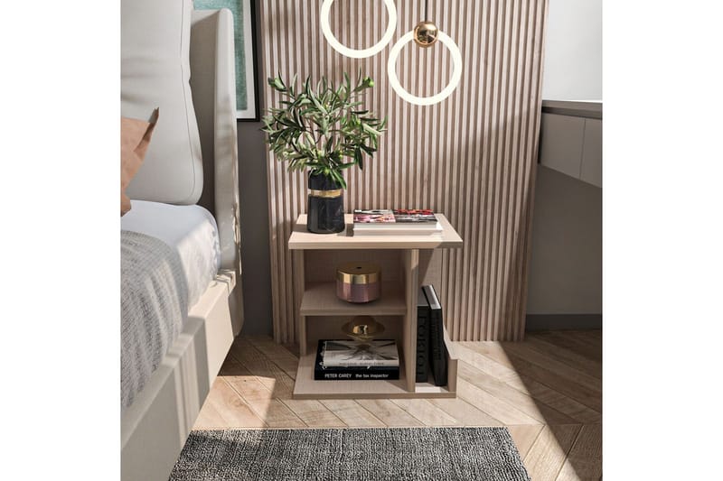 Lorik Sängbord 45 cm - Beige - Möbler - Sovrum - Sängbord