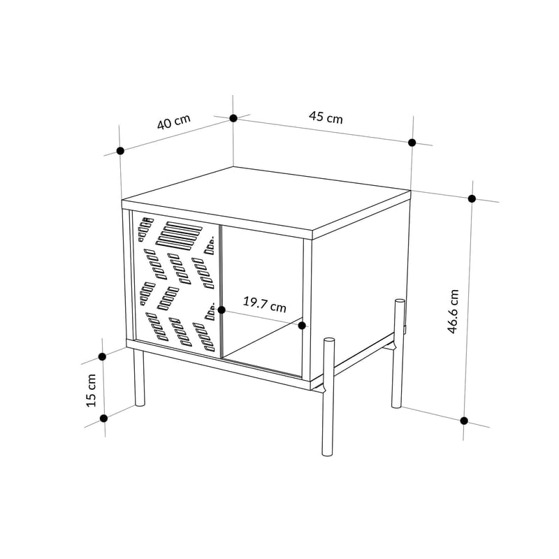 Losina Sängbord 45 cm - Hitit - Möbler - Sovrum - Sängbord