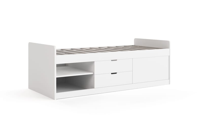 Lundvik Sängram 90x200 cm med förvaring - Vit - Möbler - Sovrum - Sängram & sängstomme