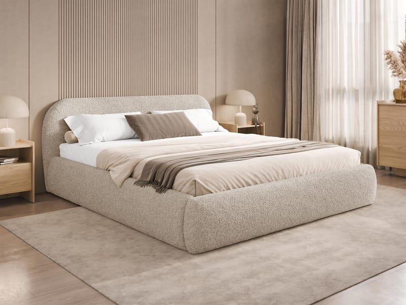 Lunna Sängram med förvaring 160x200 cm - beige - Möbler - Sovrum - Sängram & sängstomme