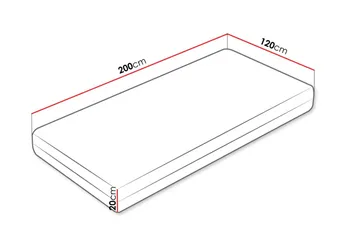 Afvan Resårmadrass 120x200 cm - Vit - Möbler - Sovrum - Madrasser - Resårmadrass & resårbotten