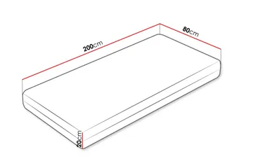 Afvan Resårmadrass 80x200 cm - Vit - Möbler - Sovrum - Madrasser - Resårmadrass & resårbotten