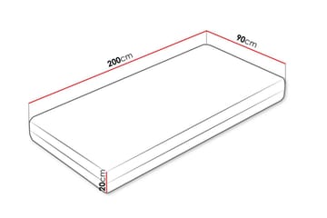 Afvan Resårmadrass 90x200 cm - Vit - Möbler - Sovrum - Madrasser - Resårmadrass & resårbotten