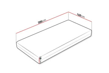 Algedi Resårmadrass 160x200 cm - Vit - Möbler - Sovrum - Madrasser - Resårmadrass & resårbotten