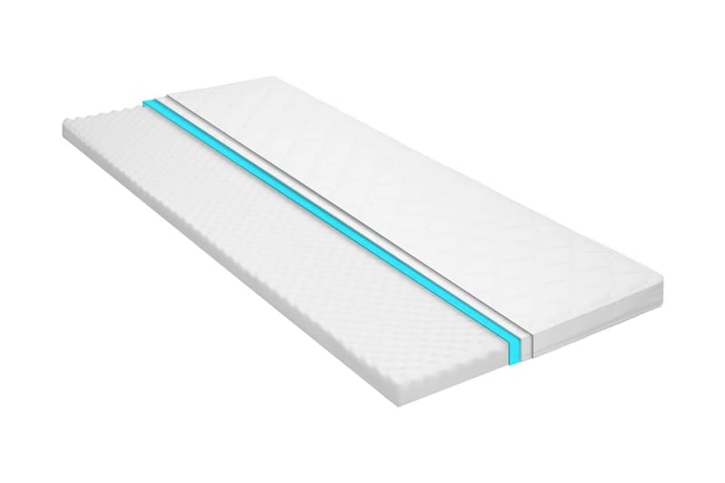Bäddmadrass 100x200 cm kallskum äggprofil 6 cm - Vit - Möbler - Sovrum - Madrasser - Bäddmadrasser