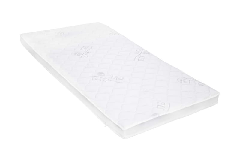 Bäddmadrass 120x200 cm gelskum 7 cm - Vit - Möbler - Sovrum - Madrasser - Bäddmadrasser