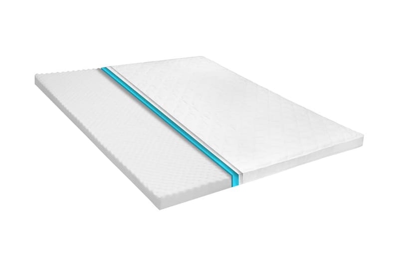 Bäddmadrass 160x200 cm kallskum äggprofil 6 cm - Vit - Möbler - Sovrum - Madrasser - Bäddmadrasser