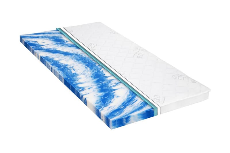 Bäddmadrass 80x200 cm gelskum 7 cm - Vit - Möbler - Sovrum - Madrasser - Bäddmadrasser