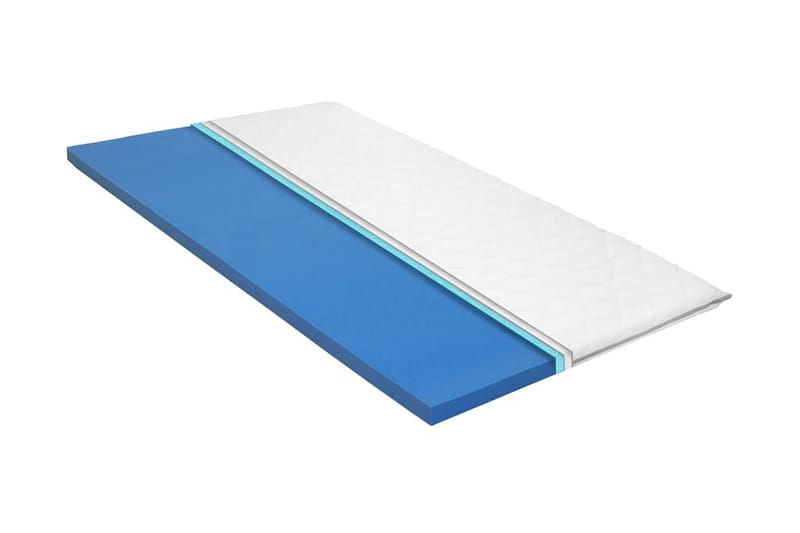 Bäddmadrass 80x200 cm viskoelastiskt minnesskum 6 cm - Vit - Möbler - Sovrum - Madrasser - Bäddmadrasser
