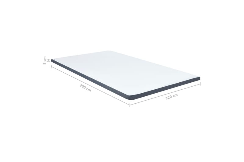 Bäddmadrass för resårsäng 200x120x5 cm - Vit - Möbler - Sovrum - Madrasser - Bäddmadrasser