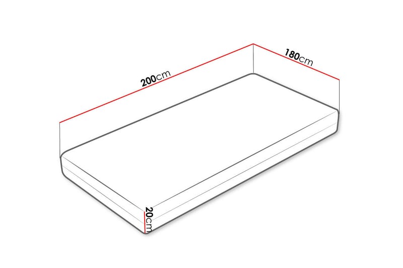 Ellinika Hard Madrass 180x200cm - Vit - Möbler - Sovrum - Madrasser - Bäddmadrasser