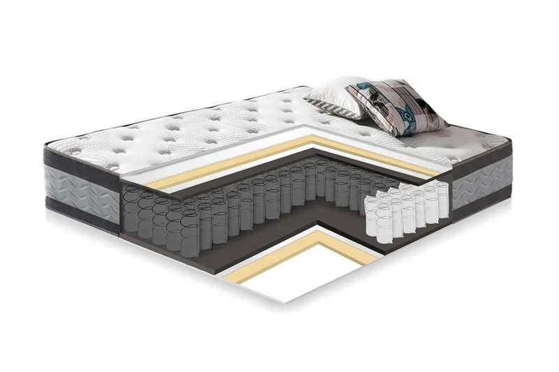 Fjädermadrass HARMONY DUO 160x200xH27cm - Vit - Möbler - Sovrum - Madrasser - Bäddmadrasser