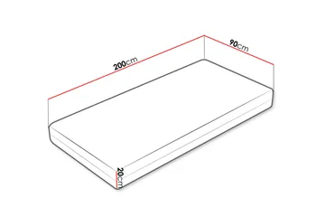 Hartsville Hard Madrass 90x200 cm - Vit - Möbler - Sovrum - Madrasser - Bäddmadrasser