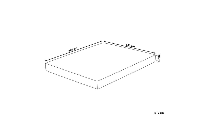 JOYEUX Madrass 140x200 cm Fast Vit/Memoryskum - Vit - Möbler - Sovrum - Madrasser - Bäddmadrasser