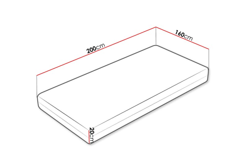 MONCURE Hard Madrass 160x200 cm Vit - Vit - Möbler - Sovrum - Madrasser - Bäddmadrasser