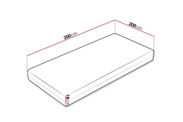 TRAFTON Skummadrass Vinter Sommar 200x200 cm Vit - Vit - Möbler - Sovrum - Madrasser - Bäddmadrasser