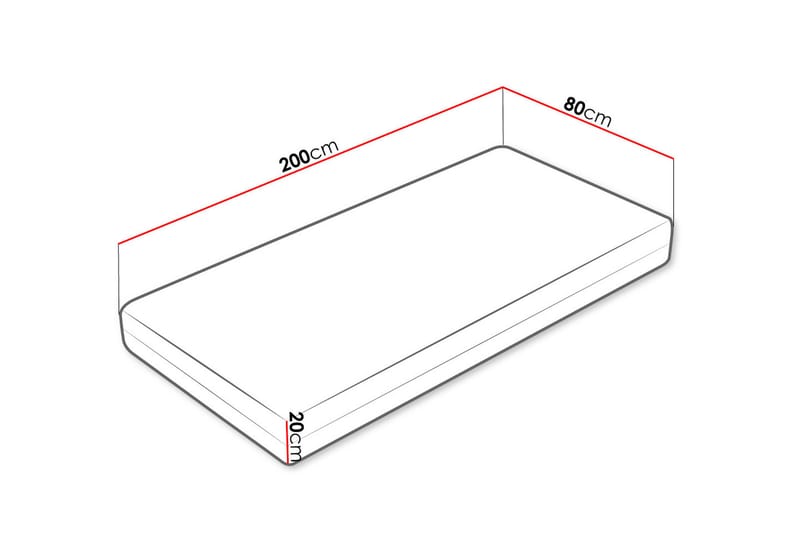 TRAFTON Pocketmadrass Vinter Sommar 80x200 cm Vit - Vit - Möbler - Sovrum - Madrasser - Bäddmadrasser