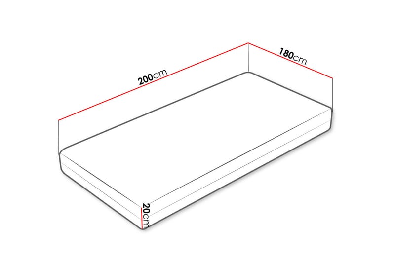 TRAFTON Pocketmadrass Vinter Sommar 180x200 cm Vit - Vit - Möbler - Sovrum - Madrasser - Bäddmadrasser