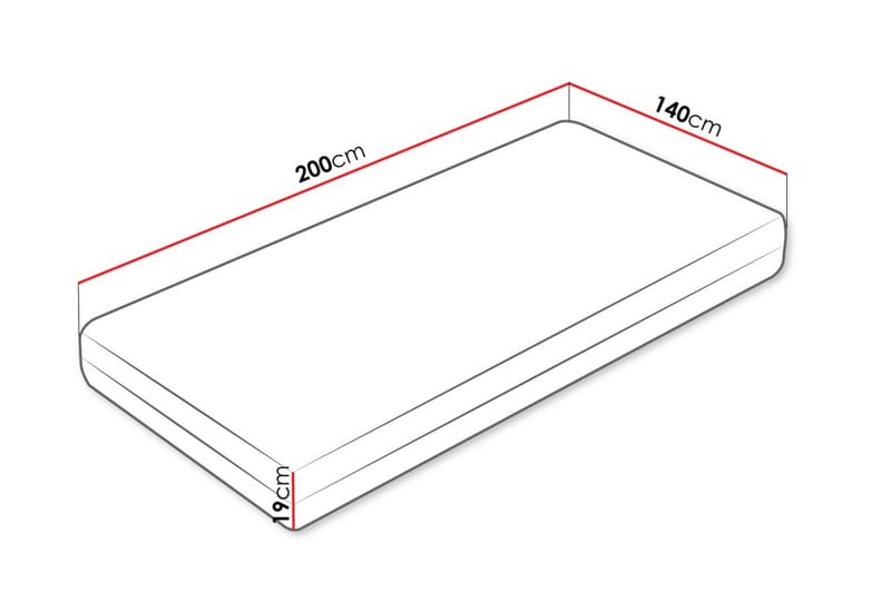 Billok Resårmadrass 140x200 cm - Vit - Möbler - Sovrum - Madrasser - Resårmadrass & resårbotten